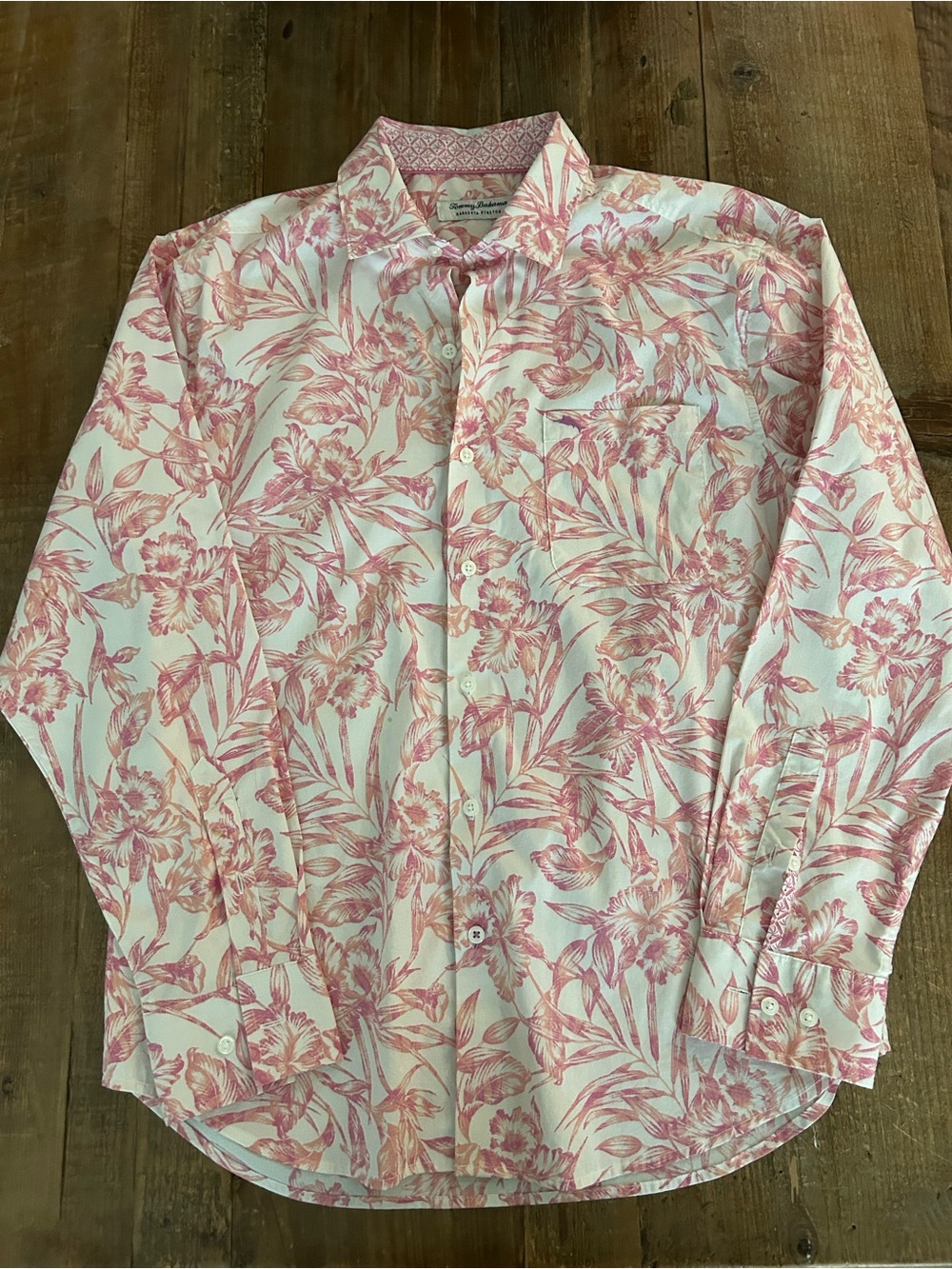 Tommy‎ Bahama Sarasota Stretch Floral Button-Up Shirt Medium